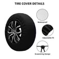 thumbnail image 4 of ZNDUO Stars American Flag Colours Pattern Spare Tire Cover, Universal Fit for Jeep Trailer RV SUV Camper Vehicle Waterproof Dust Tire Cover 17 inch, 4 of 8