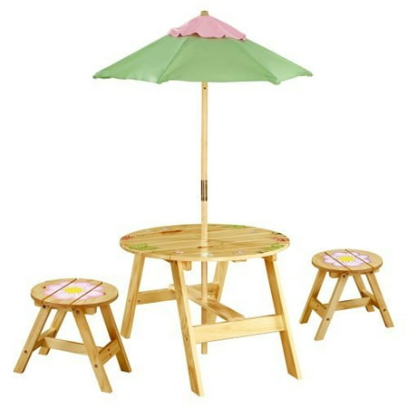 Teamson Design Magic Garden Outdoor Table and Chair Set with Bench