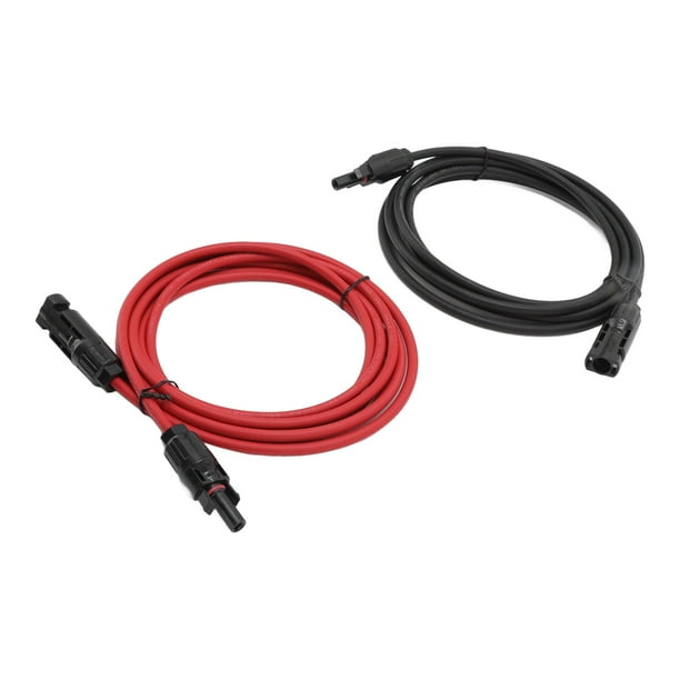 Cable Fotovoltaico Para Panel Solar, Cable De Extensión De Panel Solar Negro Y Rojo Con Conectores Macho Y Hembra Para Controlador, Barco, Marino, Automotriz, RV Al Aire Libre