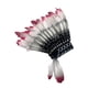 thumbnail image 2 of Sombrero de jefe indio nativo americano, tocado decorativo para presentaciones escénicas Rojo Negro Blanco, 2 of 9