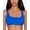 Blue, variant on Women's Blue Over-The-Shoulder Lace-Up Bikini Top