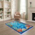 thumbnail image 2 of ODIKA Starfish Ocean Mosaic Coral Reef Wave Bathroom Border Seashell Pet Friendly & Kids Safe Play for Playroom, Bedroom, Reading Nook, 2 of 7