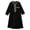 Black, variant on Boy's Muslim Arab Solid Color Thobe Long Sleeve Kaftan Embroidered Robe Islamic Arabic Abaya Thobe (White, 3-4 Years)