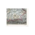 thumbnail image 4 of Historic Map - Germany Southern - Stieler 1885 - 27.66 x 23 - Vintage Wall Art, 4 of 5