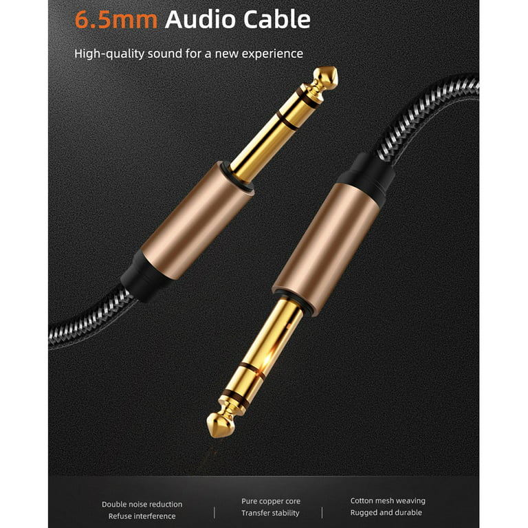 6.5 to 3.5 Jack Aux Cable Adapter for Speaker Guitar Amplifier TRS Audio  Cable Jack 3.5mm to 6.5mm Audio Cable Auxiliar