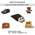 thumbnail image 4 of 4 Pcs Shoe Bags for Travel, 17.7" x 13.8" Dustproof Shoe Bags with Drawstring Closure,Washable & Reusable(Black), 4 of 6