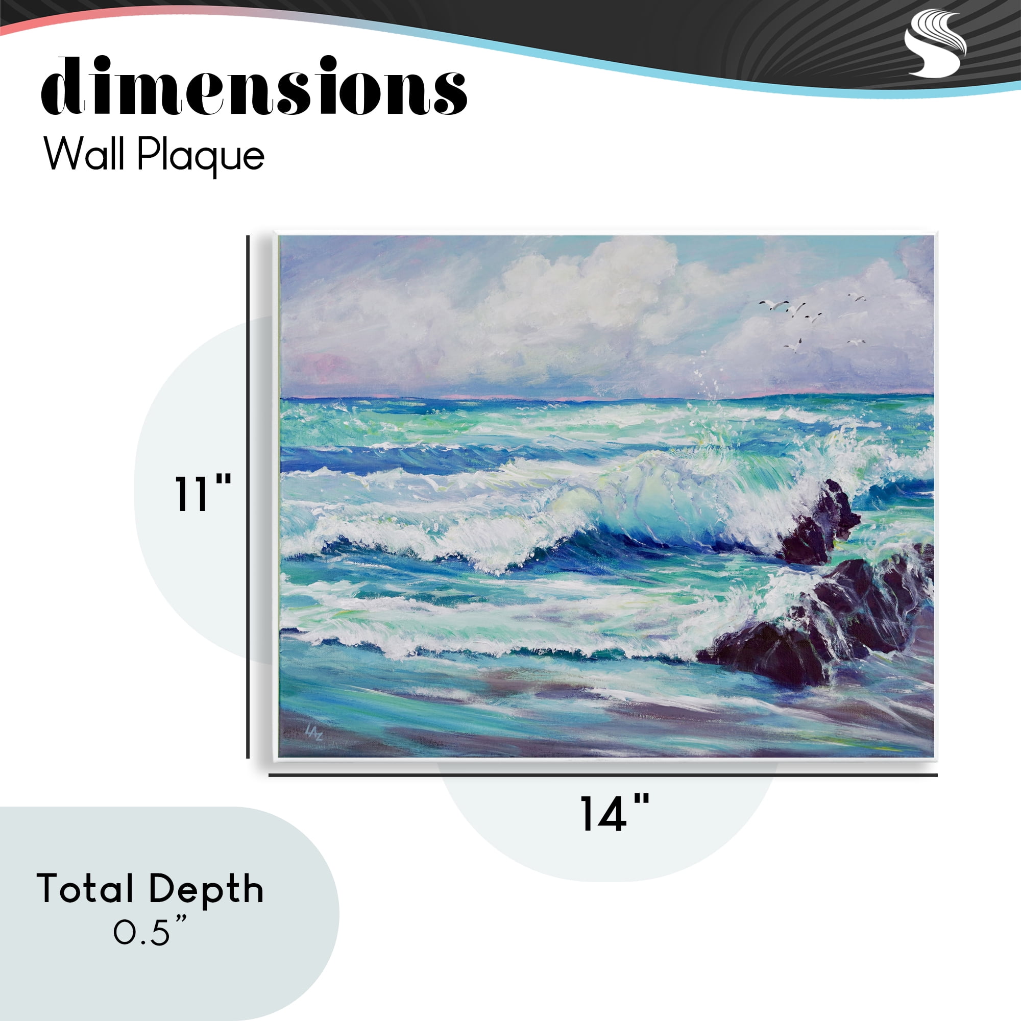 Stupell Industries Down By The Sea Wall Plaque Art, design by Lee Ann Zirbes