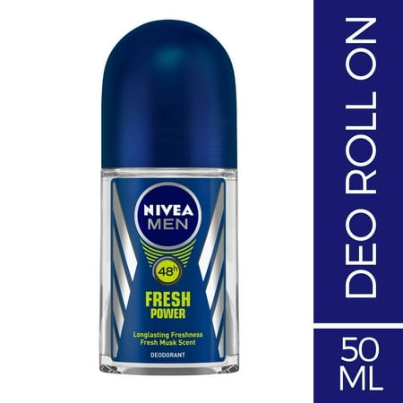 NIVEA MEN Deodorant Roll-on, Fresh Power, 50ml (Best Roll On Deodorant In India)