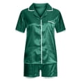 thumbnail image 7 of Mgmyaa Women's Short Sleeve Button-Down Pajama Set Casual Lounge Sets with Fashion Top and Shorts Summer Sleepwear Loungewear Outfit, 7 of 7