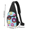 thumbnail image 4 of Disketp Sling Backpack,Multipurpose Crossbody Shoulder Bag Travel Hiking Daypack-Donuts, 4 of 6