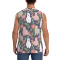 thumbnail image 4 of Bingfone Llamas Pattern Men's Tank Tops Workout Sleeveless Tee Shirts Running Beach Tanks for Men-X-Large, 4 of 7