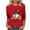 Red [Halloween Shirts for Women Clearance] IDOLI6072917, variant on IDOCLOTHES Halloween Oversized Tshirts for Women Cute Ghost Pumpkin Printed 3/4 Length Sleeve Womens Tops Dressy Casual Graphic Tees T Shirts Women's Fall Fashion Clothing Green, S