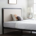 thumbnail image 5 of Rest Haven Metal Platform Bed Frame with Upholstered Headboard, Queen, Oat, 5 of 8