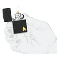 thumbnail image 5 of Zippo Engraved Flame Icon Black Matte Pocket Lighter, 5 of 6