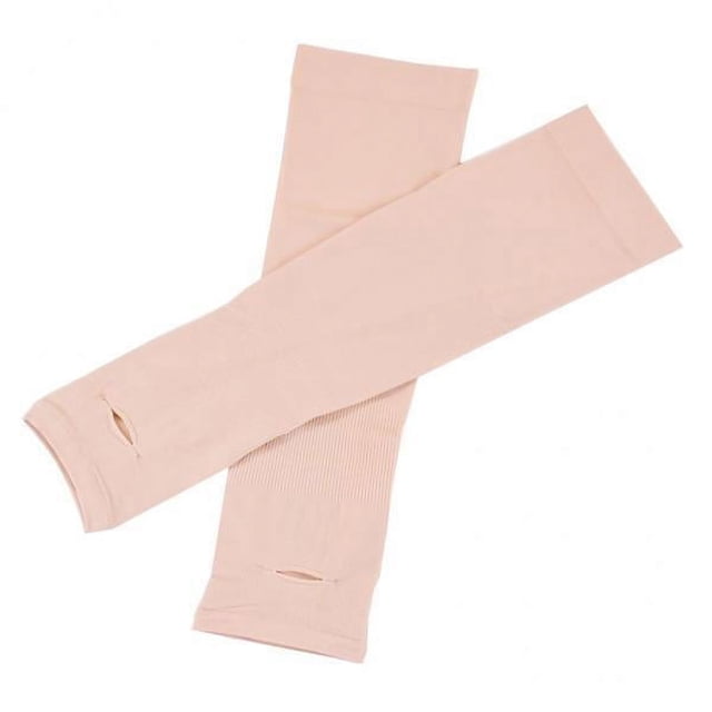 Mangas de Compresión jinwen 2x1 Para Mujeres Hombres Protección Antideslizante Color De La Piel