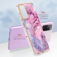 thumbnail image 2 of Designed for Samsung Galaxy S20 FE Marble Case, Ultra Thin Girls Women Plating Marble Designed Flexible Soft TPU IMD Marble Protective Case Cover for Samsung Galaxy S20 FE - Pink, 2 of 7