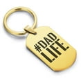 thumbnail image 1 of Stainless Steel #DadLife Dog Tag Keychain Circle Ring, 1 of 2