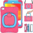 thumbnail image 2 of For iPad Mini 5/4 Generation 7.9 inch Case, 360 Rotatable Handle Stand, Shoulder Strap, Drop-Proof Design, Rose Blue, 2 of 7