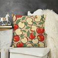 thumbnail image 2 of YINGXI Decorative Throw Pillow Case, Modern Fruit from Abstract Drawing Look, Couch Bedroom Living Room , Green Beige and Red 22x22in, 2 of 5