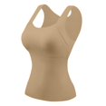 thumbnail image 6 of Womens Built in Bra Tank Tops Wide Strap Workout Crop Tops Padded Casual Athletic Camisole Soft Lightweight Breathable Yoga Activewear Daily Travel Outfits, 6 of 6