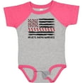 thumbnail image 3 of Inktastic Aplastic Anemia Awareness Red and White Ribbons and Flag Boys or Girls Baby Bodysuit, 3 of 5