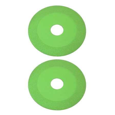 

2 Pcs Glass Cutting Disc 22mm ID 100mm OD 15mm Sand Width 1mm Thick Diamond Saw Blade for Tile Crystal Wine Bottle Green