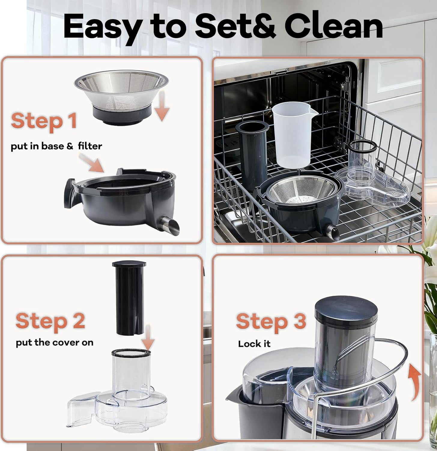Juicer Machines, 700W Centrifugal Juicer Extractor with Wide Feed Chute for Whole Fruits and Vegetables, BPA-Free and Easy to Clean, Efficient High-Speed Juicing, Silver