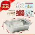 thumbnail image 7 of Joyfy 48 Pcs Christmas Cookie Tins with Lids for Gift Giving, Rectangular Treat Foil Containers, Disposable Food Storage Pan for Holiday Leftovers Goodie Container or Cookie Exchange, 7 of 7