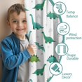 thumbnail image 3 of Blackout Kids Curtains,White Cartoon Dinosaurs Geometric Pattern Childrens Insulated Curtains Set Of 2,Bedroom Essentials,Toddler Room Decor 42"x54", 3 of 5