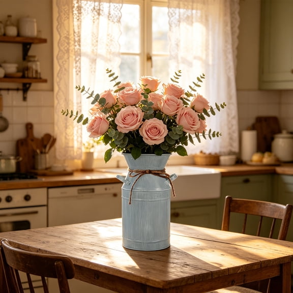 Danhjin Flower Vase Lasting Centerpiece for Fresh and Dried Flowers for Bedroom Kitchen Living Room Decor