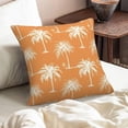 thumbnail image 6 of Palm Tree Throw Pillow Covers 20x20 Inch Set of 2, Vintage Tropical Palm Tree Pillow Cases Coconut Tree Burnt Orange Pillowcase Home Decorative Cushion Covers for Sofa Couch Bed Living Room, 6 of 7