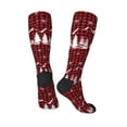 thumbnail image 4 of Fotbe Christmas Tree Buffalo Plaid print Women's Men's Novelty Crew Socks Cotton Socks Knee High Socks for Walking,Running,Nurses,Pregnancy, 4 of 9