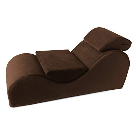 Liberator Esse Sensual Lounge Chair Espresso Micro Velvet