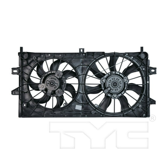 TYC 621420 Dual Radiator and Condenser Fan Assembly Fits select: 2006-2011 CHEVROLET IMPALA, 2006-2007 CHEVROLET MONTE CARLO