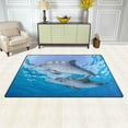 thumbnail image 3 of SKYSONIC Area Rug Carpet Dolphins Posing Clear Water Nursery Rug Floor Mat for Hardwood Floor Entrance Living Room Bedroom, 60x39 in, 3 of 6