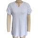 thumbnail image 3 of Top fruncido de manga corta, camiseta de cuello en V para mujer Top fruncido de manga corta con cuello en V para mujer Diseño revolucionario, 3 of 3
