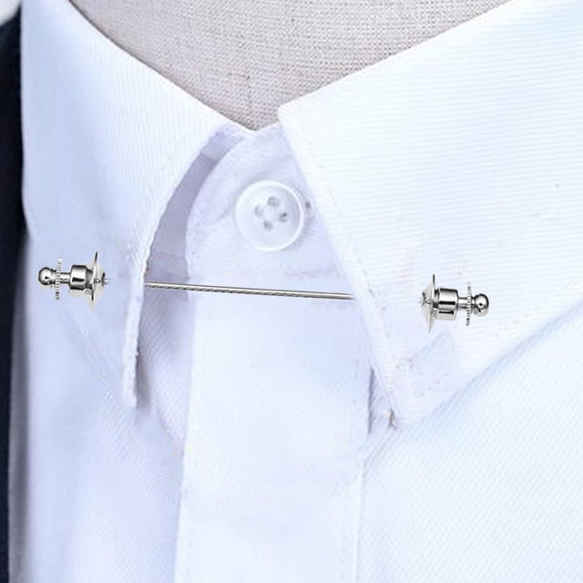 Pasador de Barra de Cuello Hugo para Hombres Accesorios de Cobre Plata
