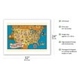 thumbnail image 2 of Walt Disney’s Mickey and Donald's Race to Treasure Island - Vintage Pictorial Map c.1939 - Fine Art Matte Paper Print (Unframed) 24x32in, 2 of 4