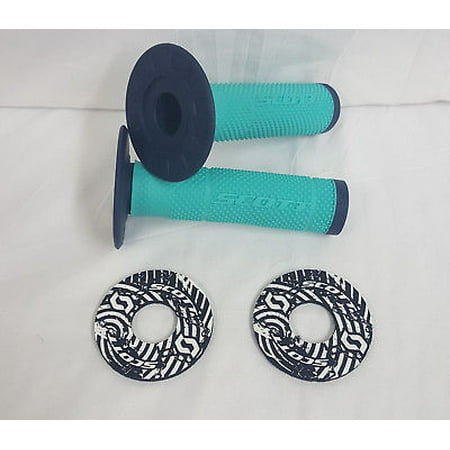 teal handlebar grips