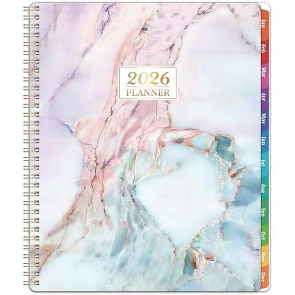 2026 Planner - 2026 Planner Weekly and Monthly, 2026 Calendar Planners 8.5''x11'', Weekly Monthly Planners with Colorful Tabs, Inner Pocket$$Office
