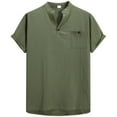 thumbnail image 1 of SOMOWI Mens Shirts & Blouses Multipack Comfort Fit Crew Neck Soft Blend Basic Everyday Wear Army Green Athletic Fall Shirts L, 1 of 3