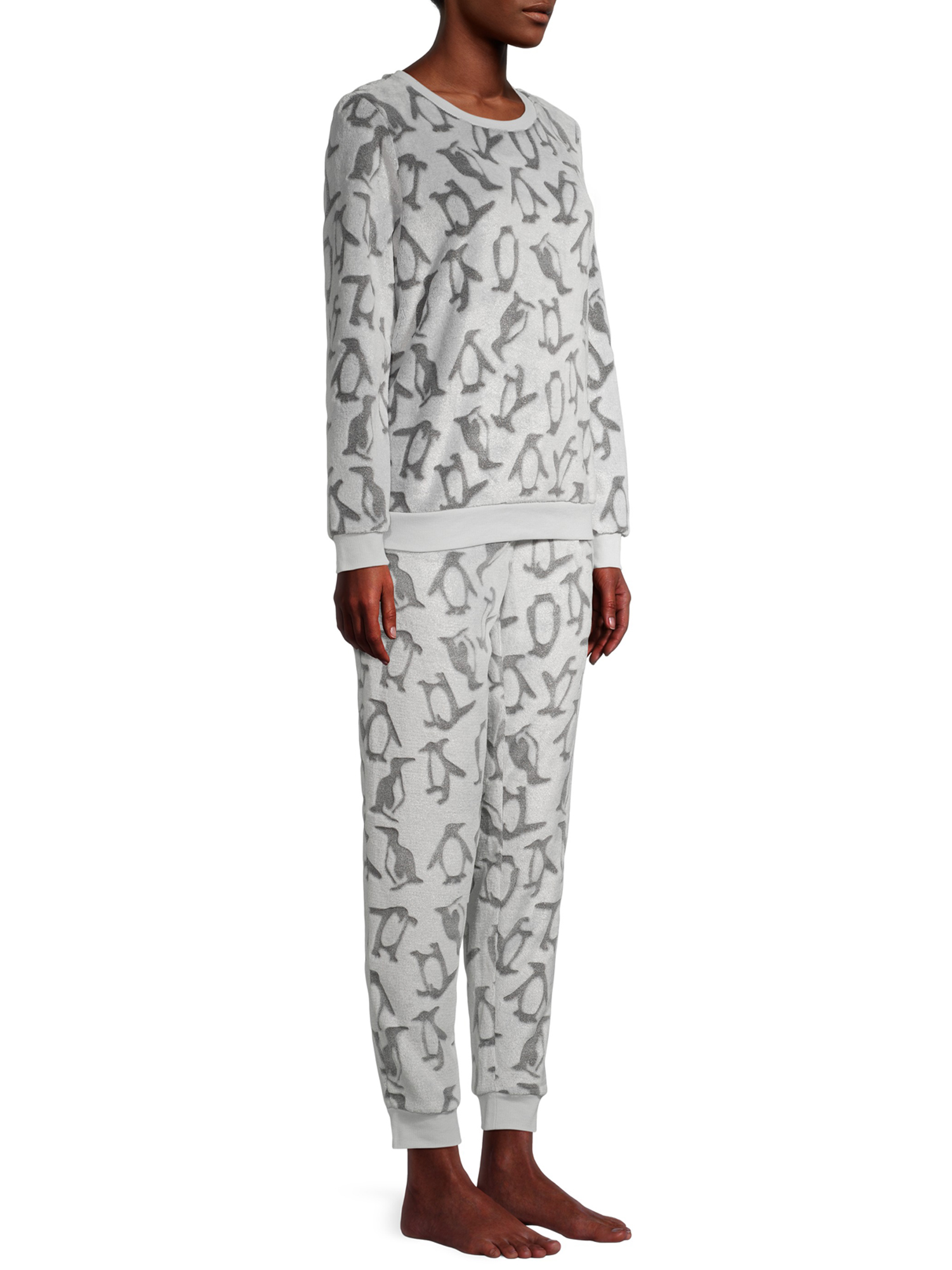 George Women's and Women's Plus 2-Piece Plush Pajama Set - image 4 of 6