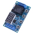 thumbnail image 1 of Timer Relay Switch Module, Adjustable Delay On / Off Cycle Timer with LED Display, 6V-30V DC / Micro USB, 0.1s-999min Range for Automation Control, 1 of 6