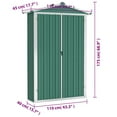 thumbnail image 2 of vidaXL Garden Shed Green Galvanized steel, plastic Standard Garden Shed, 2 of 6