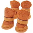 thumbnail image 1 of Botas de nieve para perros, zapatos para el cuidado de las patas, botines térmicos de felpa, protectores de patas de caña alta, botines antideslizantes de suela suave para perros pequeños., 1 of 5