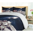 thumbnail image 5 of Ambesonne Galaxy Duvet Cover Set, USA Flag and Astronaut, 2-Calking, Grey Dark Blue, 5 of 7