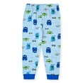 thumbnail image 3 of Sleep On It Infant & Toddler Boys 2-Piece Super Soft Jersey Snug-Fit Pajama Set with Matching Socks - Monsters , 24M, 3 of 5
