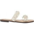 thumbnail image 6 of Sam Edelman Eleana Clear/Natural Jewel Detailed Open Toe Slip On Flats Sandals (Clear/Natural, 6), 6 of 6