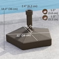 thumbnail image 3 of Outsunny Base de Parasol de Patio, Support de Parasol, Rempli de Sable/eau, Brun, 3 of 10