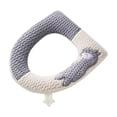 thumbnail image 2 of Household Toilet Seat Cushion Universal Use Knitted Toilet Seat Cover Season Washable Toilet Seat Cushion O Shape, 2 of 6